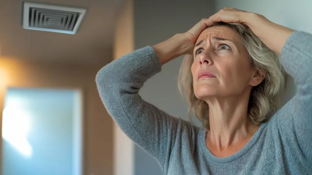 Woman frustrated because HVAC system won't work