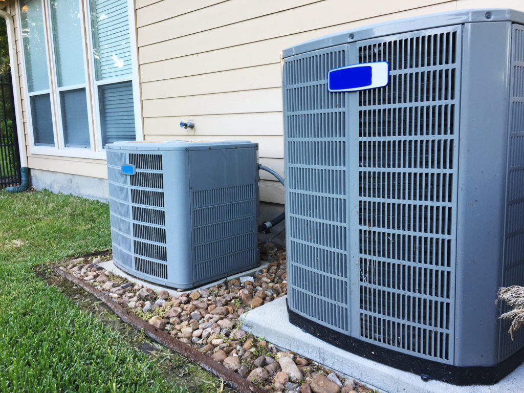 two hvac units outside